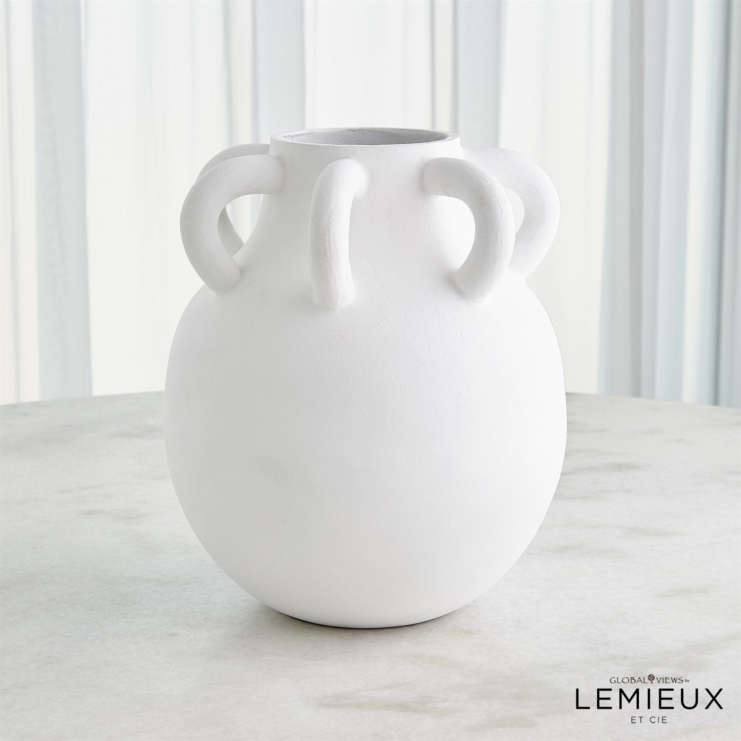 AMPHORA LOOP VASE COLLECTION-WHITE - LG