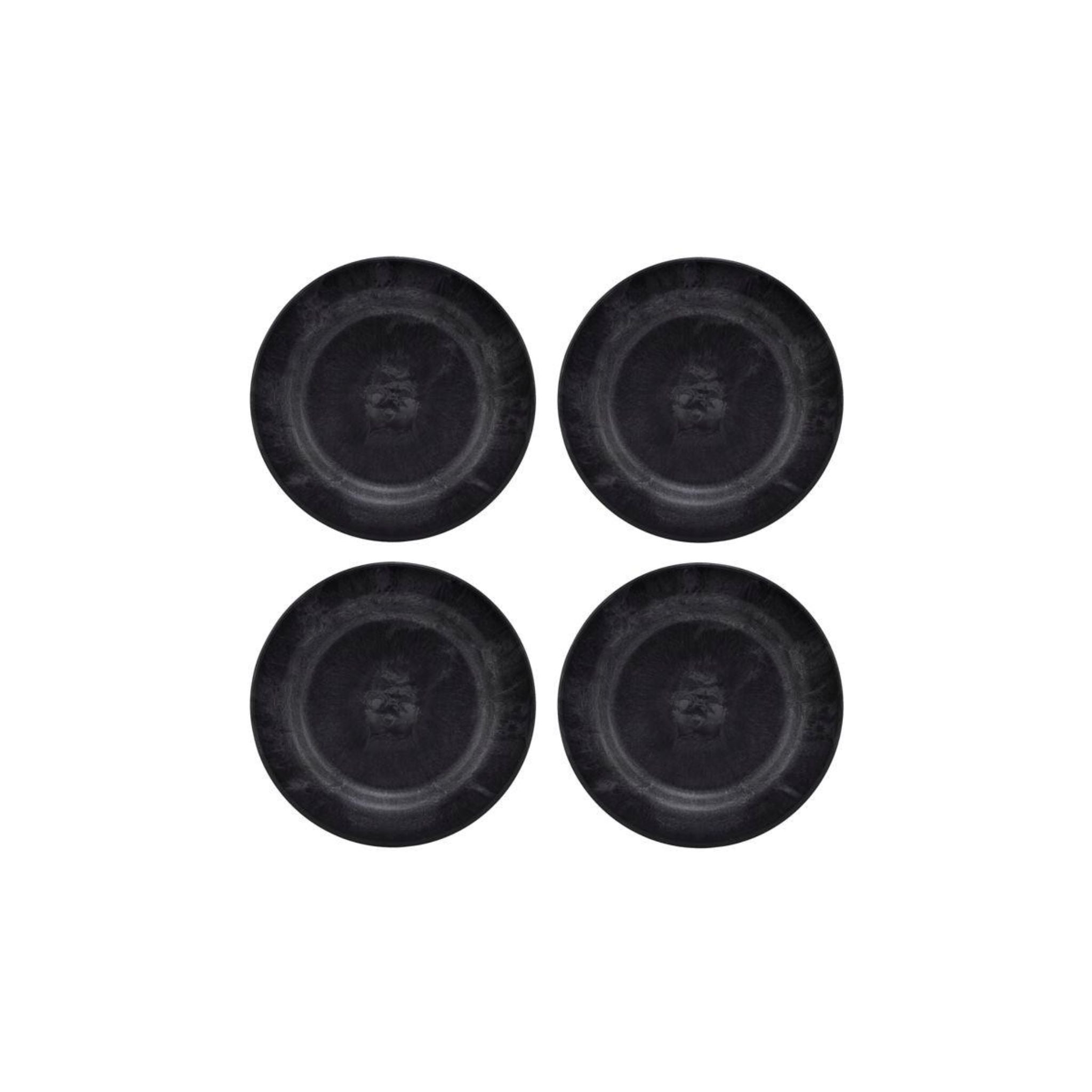 BLACK SERVING PLATES - SET OF 4 - Simply Elevated Home Furnishings 