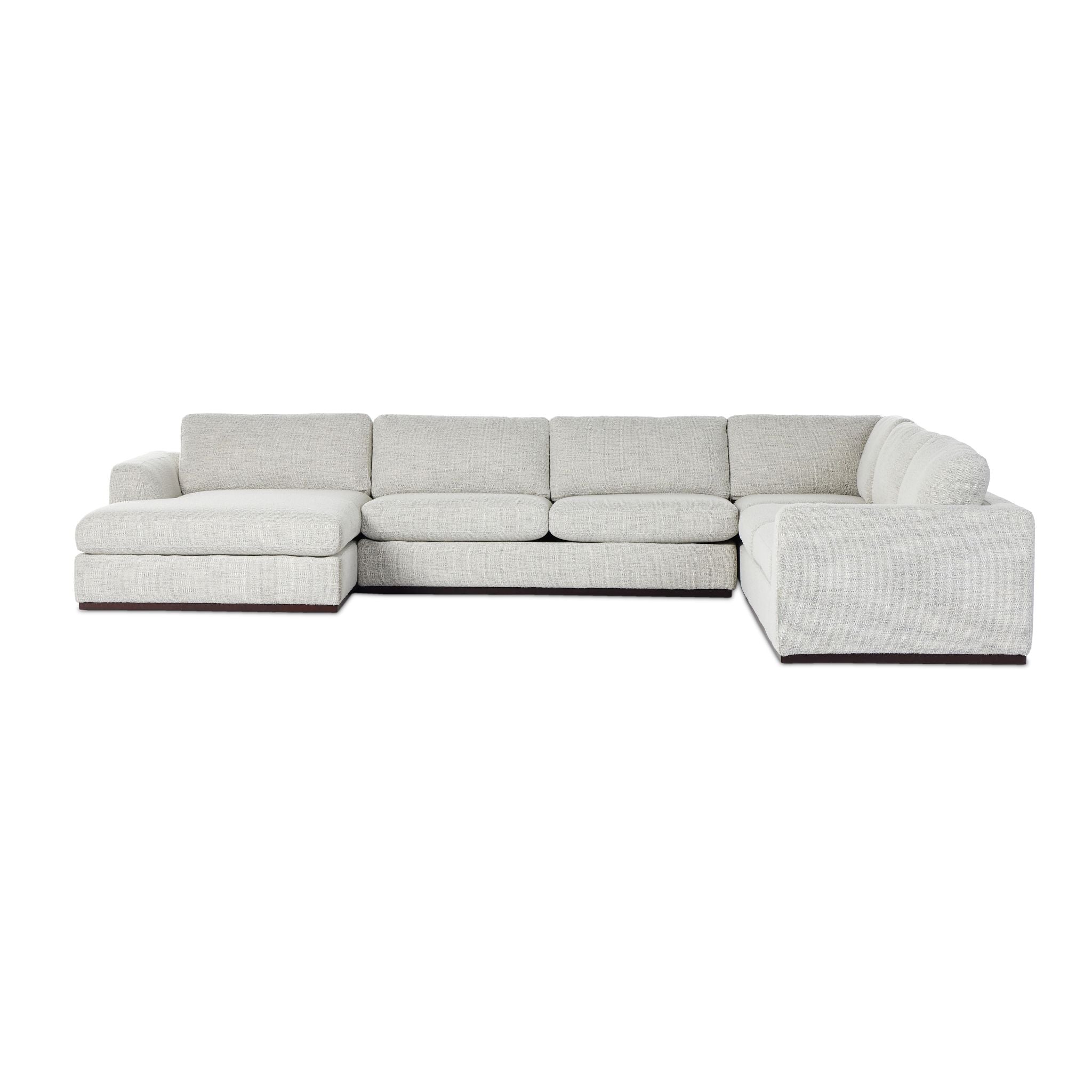 Simply Elevated - Elevate your space with our simply styled and incredibly comfortable four-piece sectional, designed for everyday lounging and relaxation.