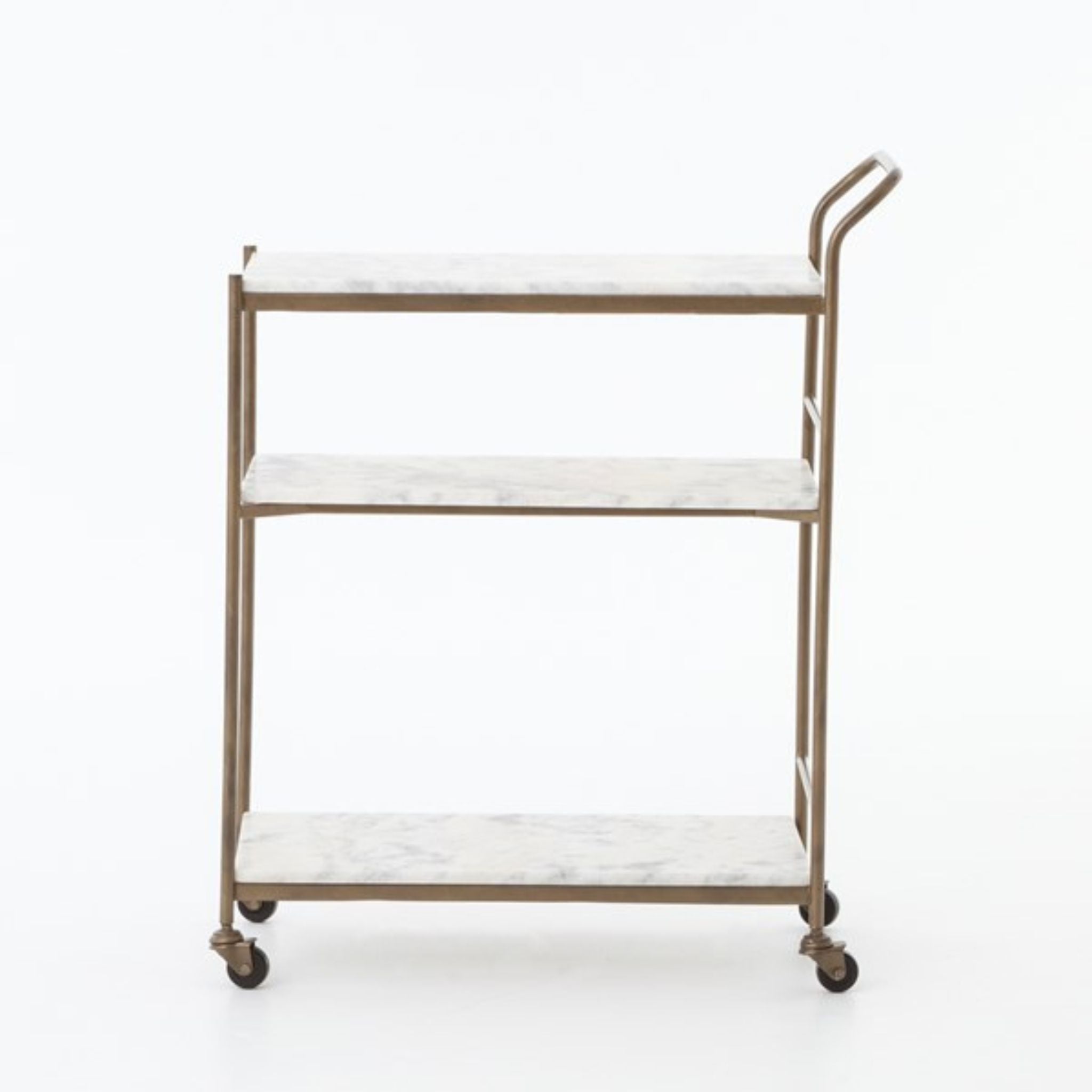 FELIX BAR CART- ANTIQUE BRASS