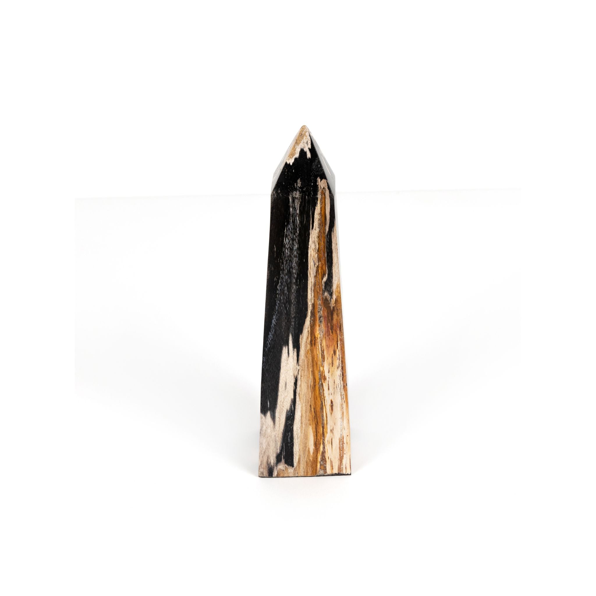 PETRIFIED WOOD OBELISK-DARK PETRIFIED