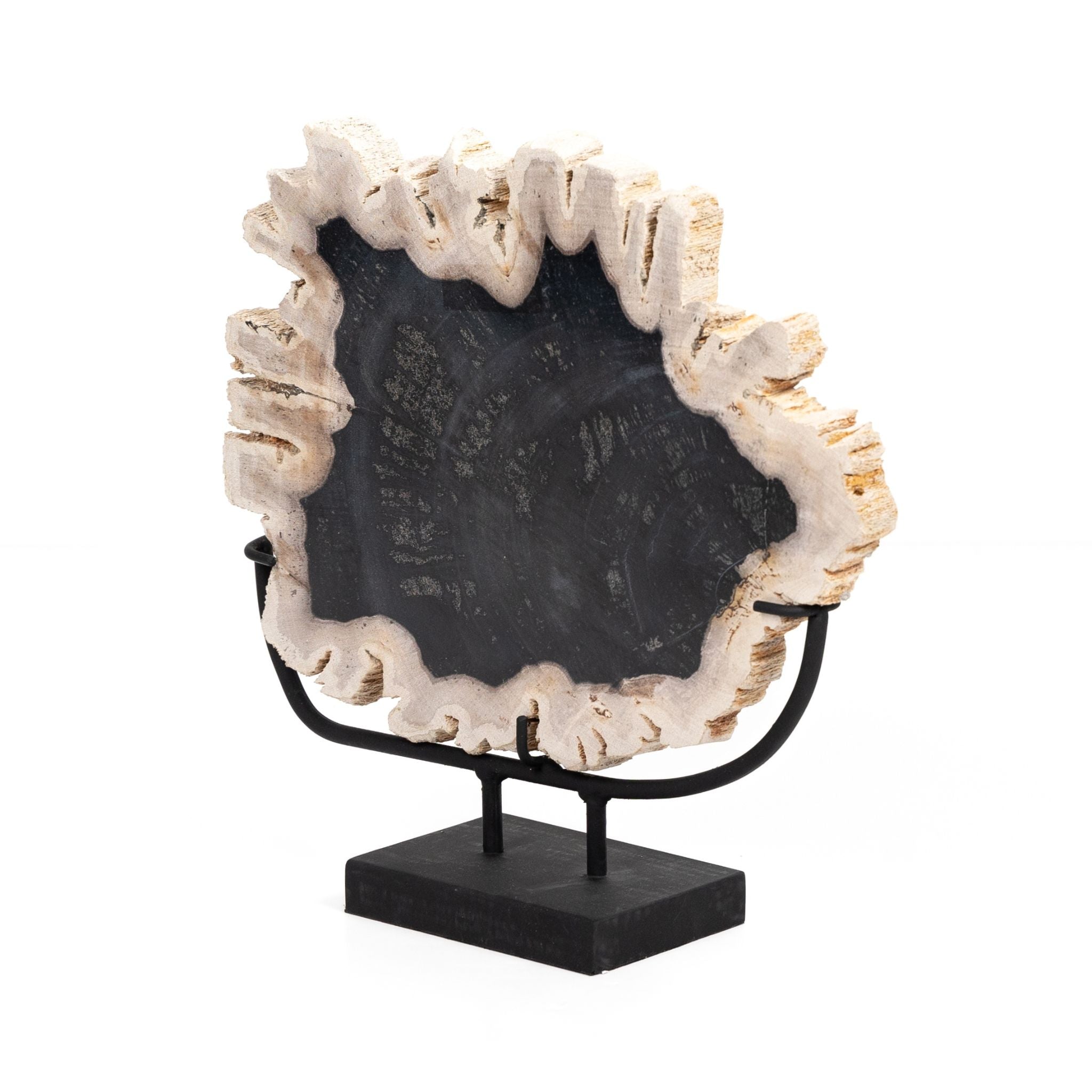 PETRIFIED WOOD SCULPTURE-DARK