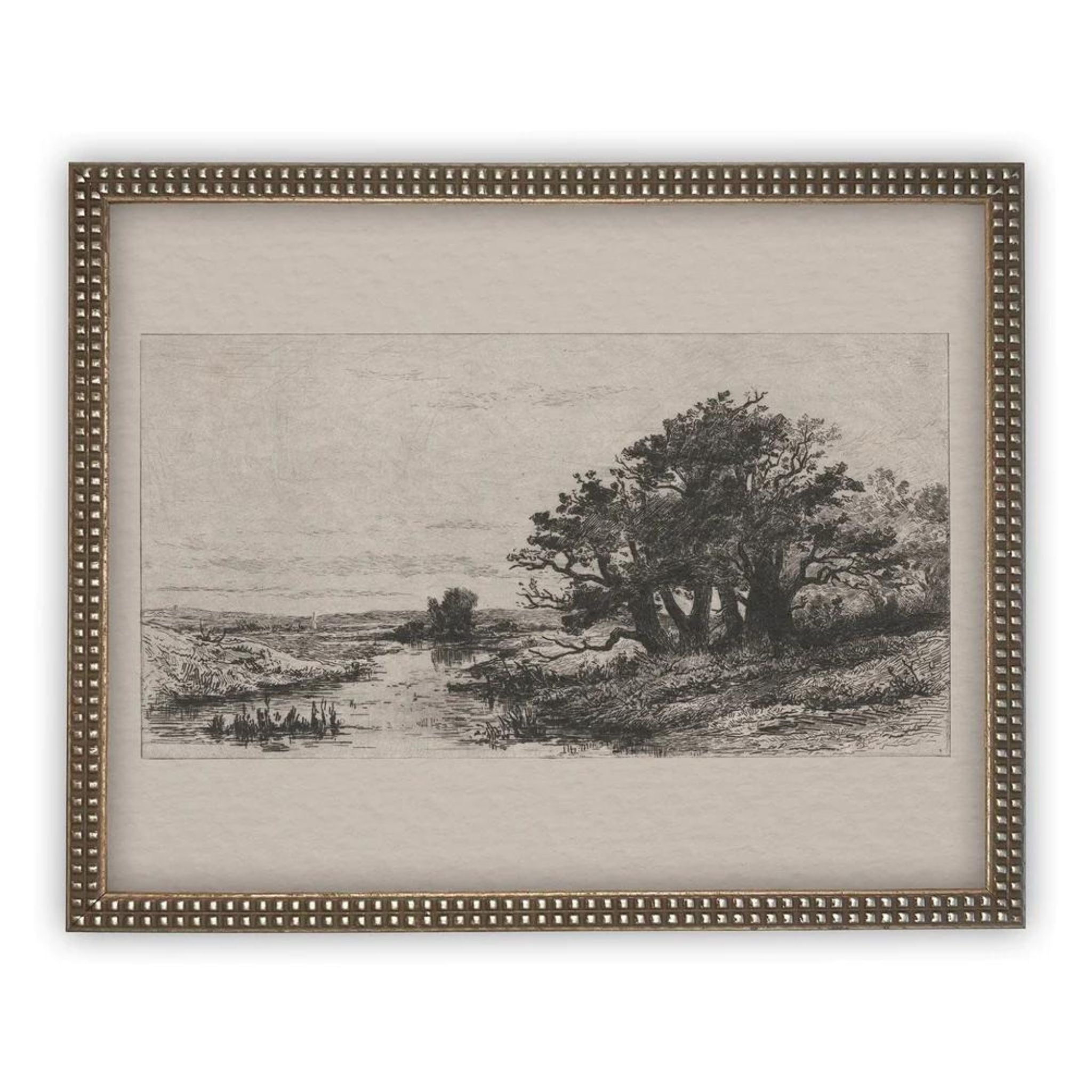 VINTAGE FRAMED CANVAS ART - BLACK & WHITE VALLEY - SILVER  - Transform your living space into a captivating gallery with our Vintage Framed Canvas Art. - Simply Elevated Home Furnishing 