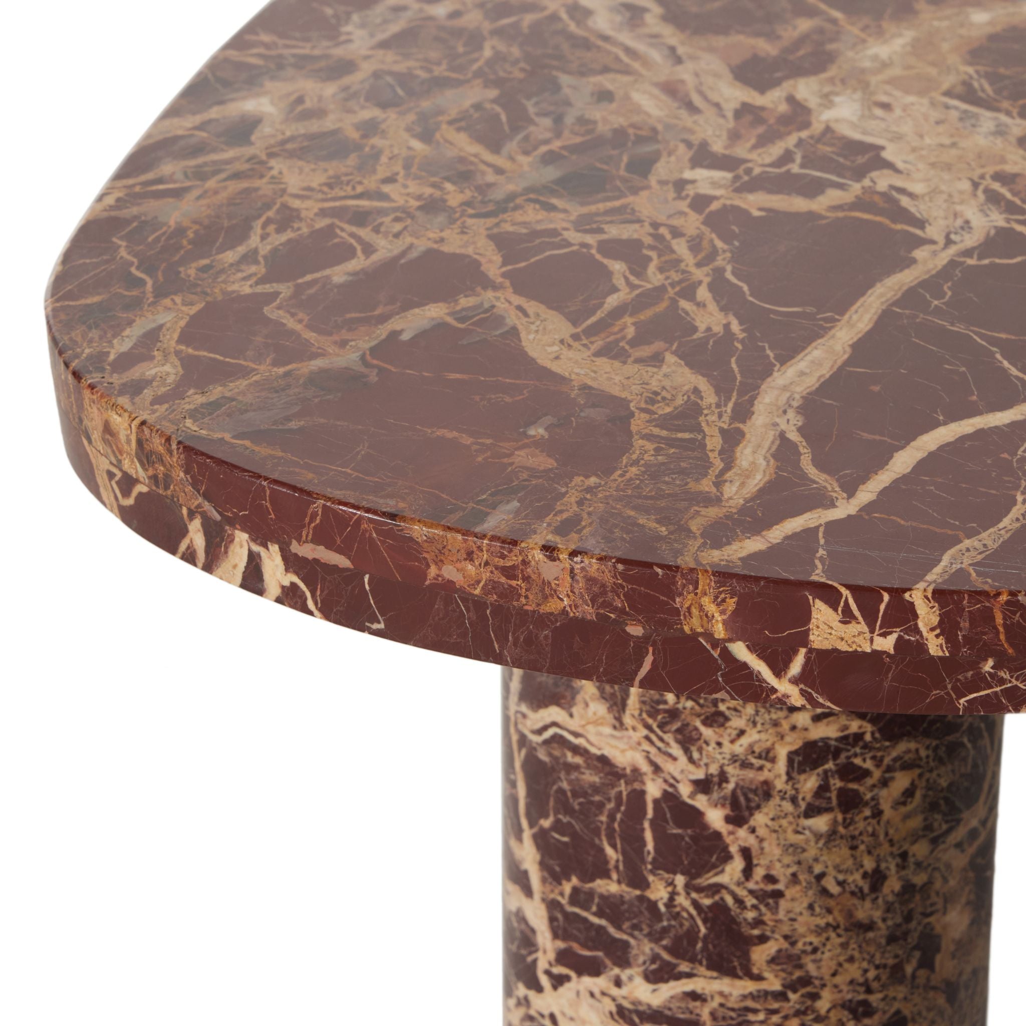 ZION COFFEE TABLE SET-MERLOT MARBLE - Simply Elevated Home Furnishing 