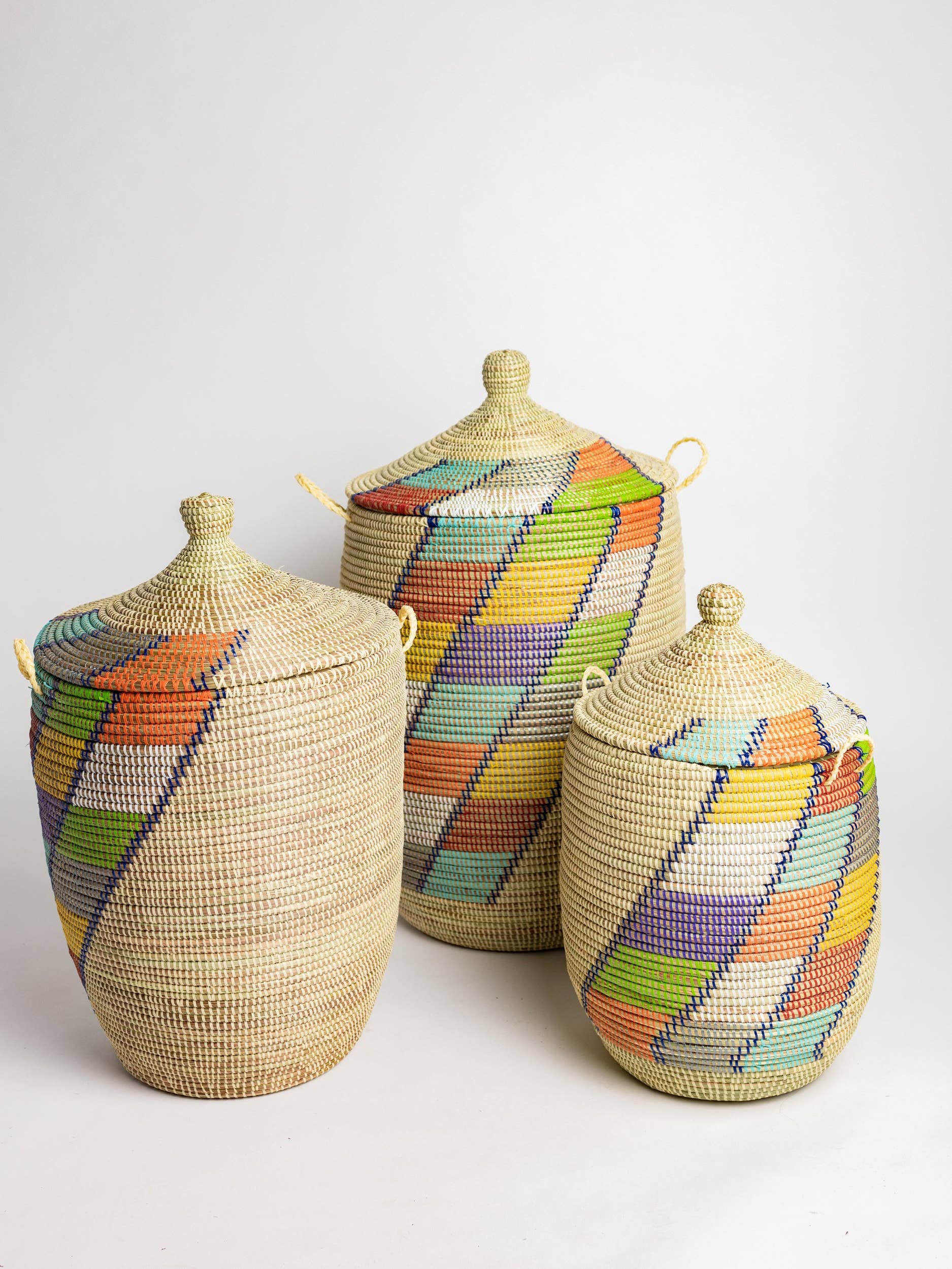 Multicolor Woven Basket Set - Simply Elevated Home Furnishings 